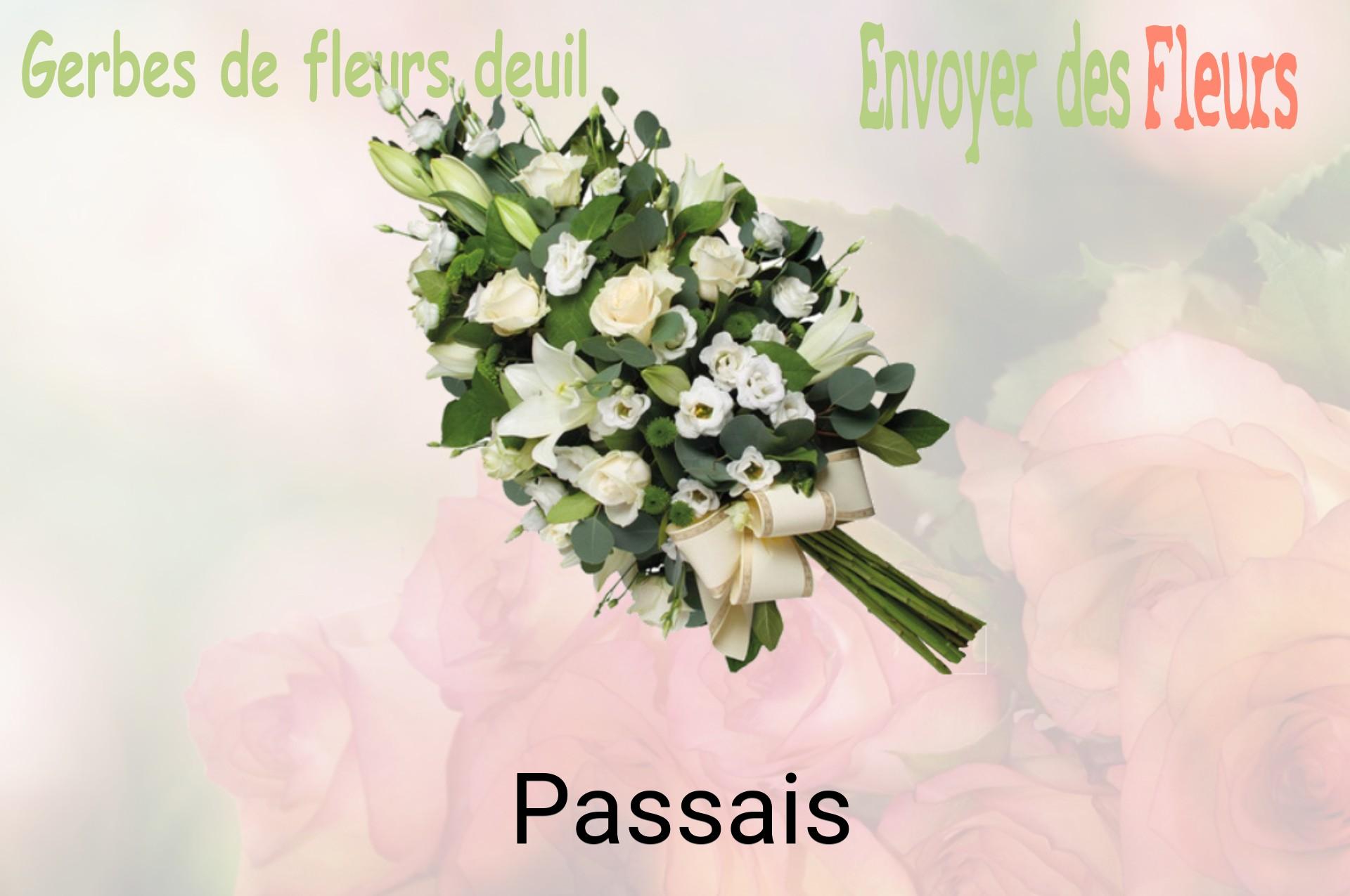 Gerbe de fleurs de deuil livrée à Passais